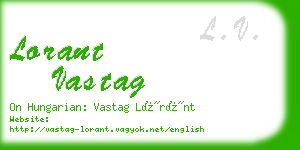 lorant vastag business card